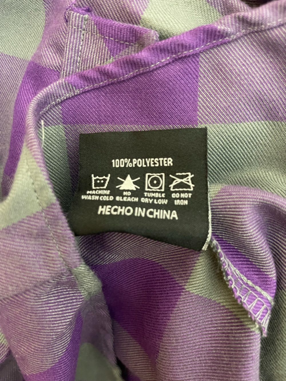 DIXXON Purple & Gray Plaid Button-Down Shirt - Picture 4 of 4